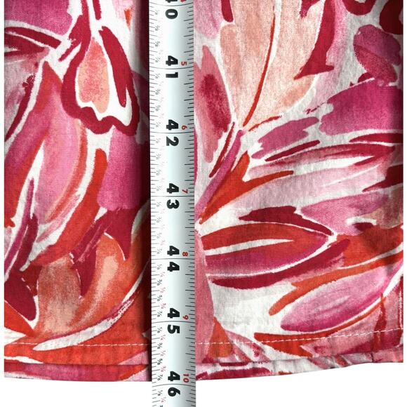 LONDON TIMES Floral Tiered Maxi Dress Square Neck Sleeveless Smocked Pink Red 12 - Picture 15 of 15